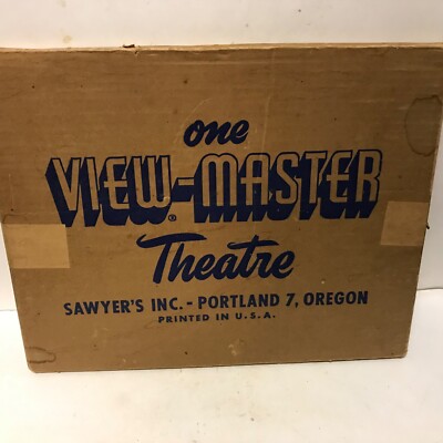 Sawyer's 1940's View-Master Theatre Cardboard Projection Screen 17x14 w/ Box