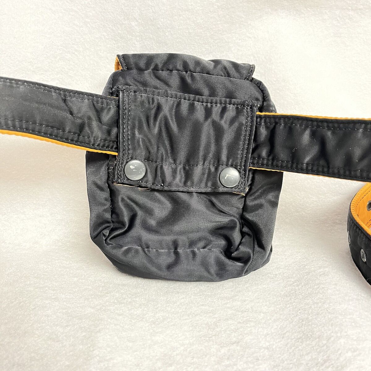 PORTER x BEAMS Black Tanker Mini Waist Pouch Bag with Belt PORTER x BEAMS Black Tanker Mini Waist Pouch Bag with Belt