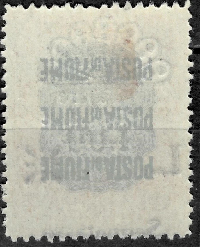 Fiume 1921 ☀  1.00 / 2 ☀ MLH - moved overprint - Image 2 of 2