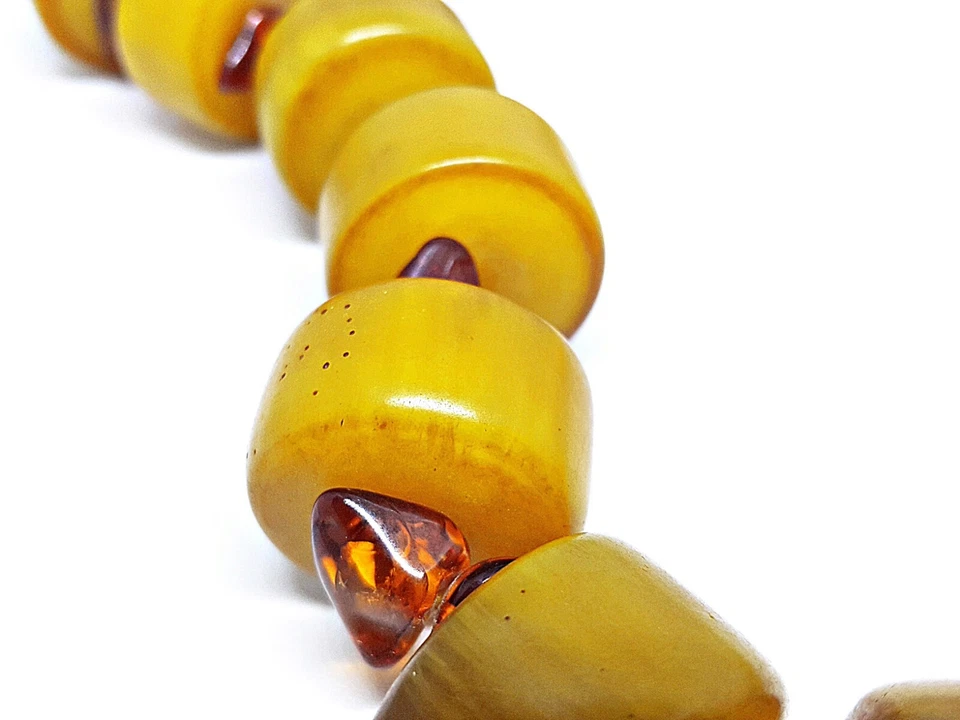 Collar Vintage Auténtico Muy Grande Ámbar Báltico Cuentas 225 Gr Foto 4 de 4