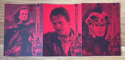 HIGHLANDER FILM ERWEITERUNGSSET: RED METALLIK 3 KARTEN JAGD SET: METR1 - METR3