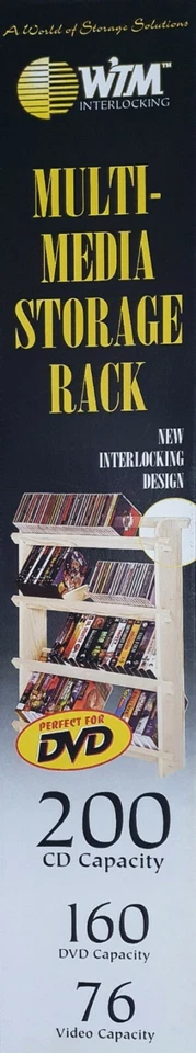 Scaffale Porta Cd/Dvd/Giochi console/Videocassette in legno. 81x65x18 cm - Immagine 2 di 4
