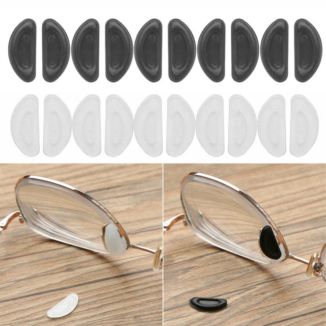 10Pairs AntiSlip Silicone Adhesive Sticky Nose Pads Glasses Eyeglasses
