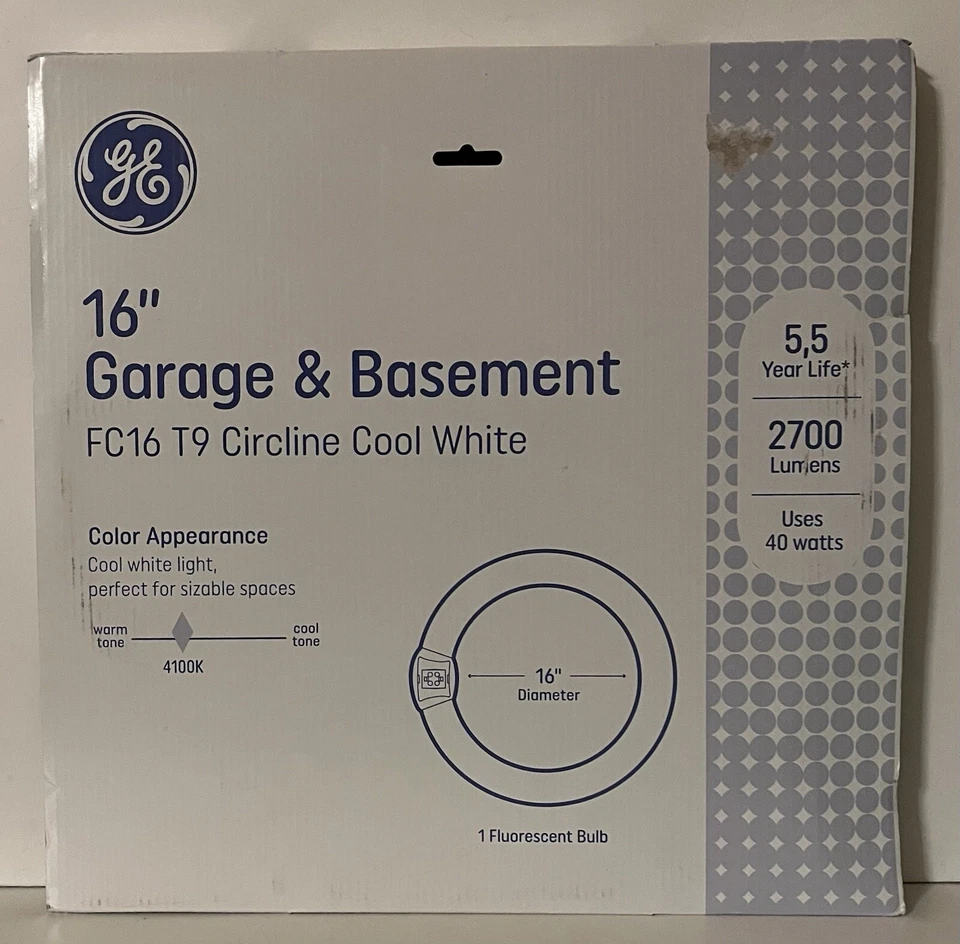 GE 16” Garage & Basement FC16 T9 Circline Cool White Fluorescent Bulb - Image 4 of 4