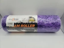 Maximo Fitness Foam Roller - 18" x 6" High Density Exercise Roller Purple NWT