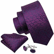Barry Wang Men Ties Handkerchief Cufflinks