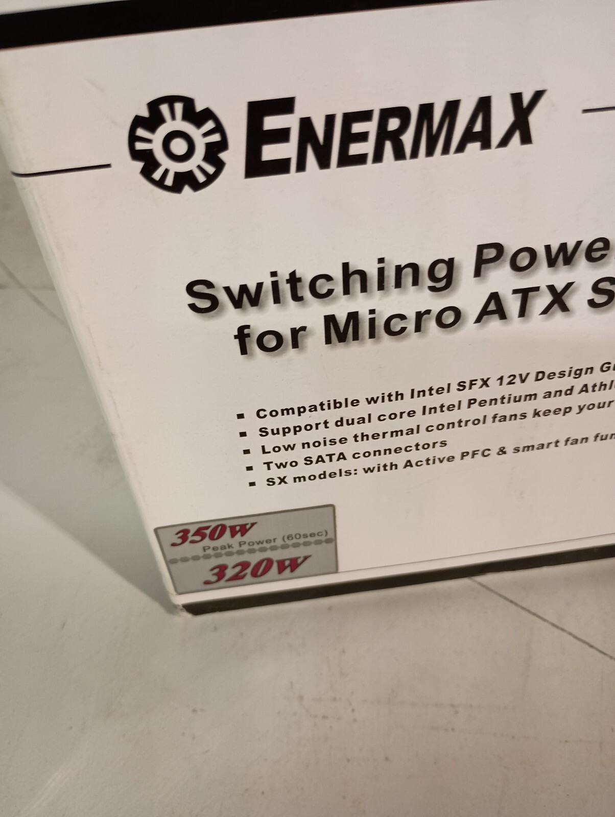 Enermax 320W Switching Power Supply for Micro ATX System EG320S-VB FM 24P