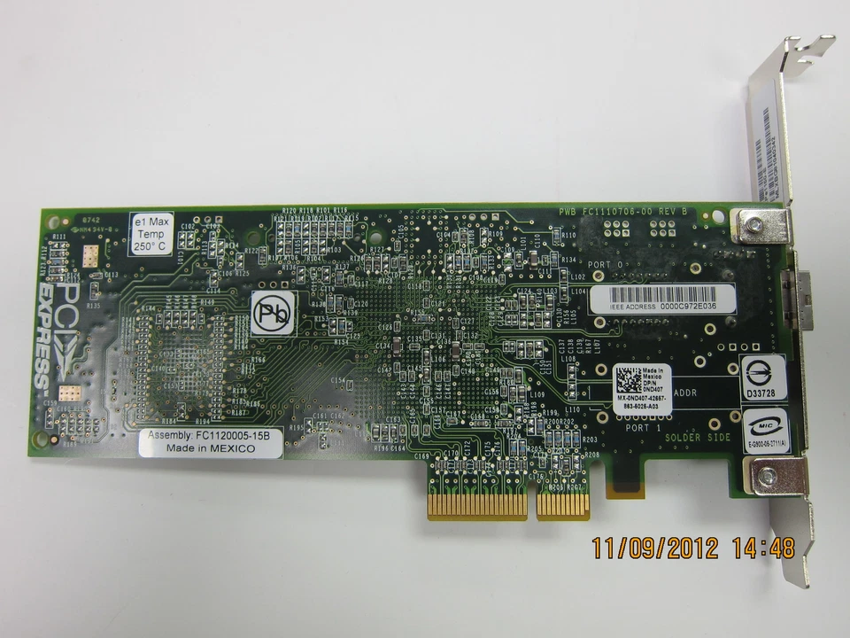 Dell ND407 Emulex LPe1150-E 4GB Single Port PCI-e Fiber Channel HBA Card - Image 4 of 4
