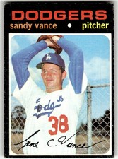 1971 Topps #34 Sandy Vance Los Angeles Dodgers RC Baseball Rookie Card. rookie card picture
