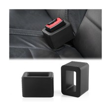 2PCS Seat Belt Buckle Holder, Universal Silicone Rear Seat Belt Booster  Fixer