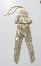 Barbie Signature You Create Basics Neutral Doll Metallic Gold Babydoll Top Pants