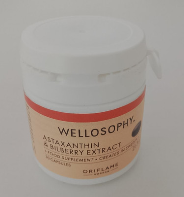Oriflame Astaxanthin & Bilberry Extract 30 Capsules Eye Health Antioxidant