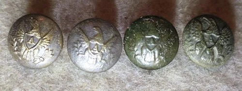 Civil War U.S. Eagle “A” Cuff Buttons – Lot of 4 – Scoville Backmarks