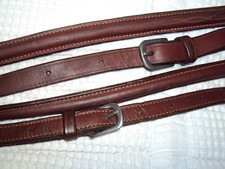 ANTARES Standing Martingale - RAISED/Quality Brown Leather - Full Size - GREAT!