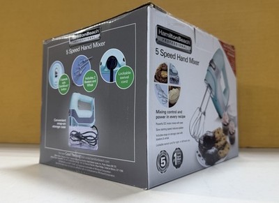 Hamilton Beach Professional 5-Speed Electric Hand Mixer with Snap-O, Mint Color