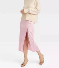    Women's A New Day A-Line Maxi Slip Skirt Light Pink Size MEDIUM   