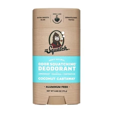 Dr. Squatch Coconut Castaway Natural Deodorant for Men, 2.65 oz