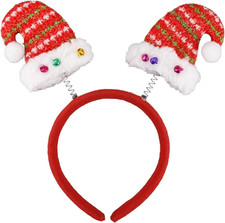 Christmas Headbands for Women Girls, 1 Pack Christmas Hat Design Headband with B