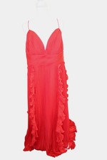 Mac Duggal Pleated Gown Dress Red Size 18 NWT