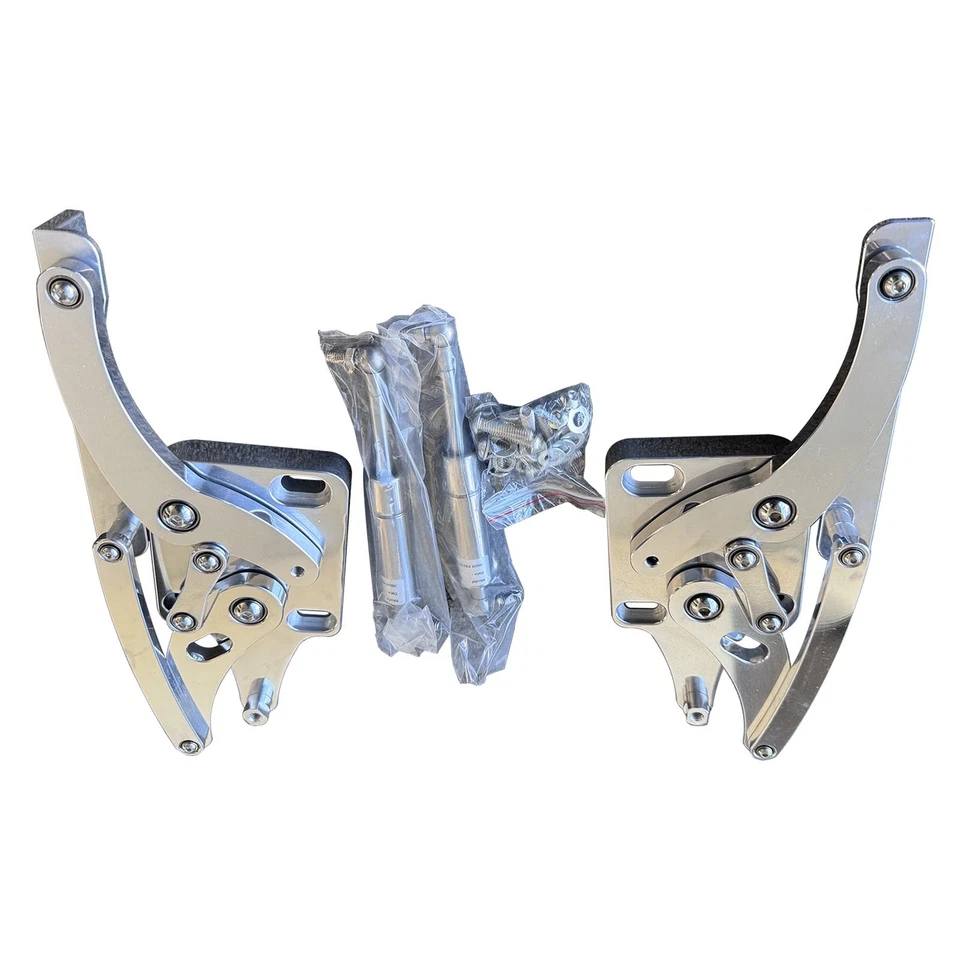 Billet Hood Hinge Kit Left & Right Side For Ford Mustang 64-66 Fairlane 63-65 - Image 3 of 4