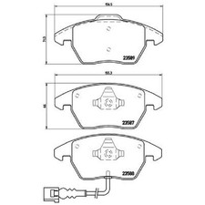 Satz Bremsbeläge Bremsklötze vorne für Seat Leon 1P1 Toledo 3 5P2 4 KG3 | 240