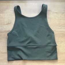 Lululemon Power Pivot Green Reversible Cropped Tank Top Women's Medium M