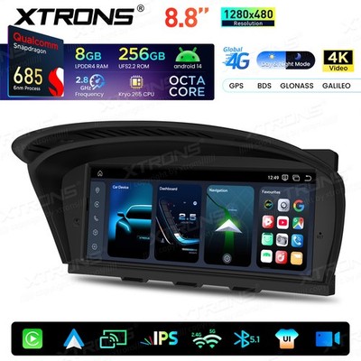 Für BMW E60 E90 E92 E62 M5 CIC Autoradio Android 14 8G+256G 8-Kern GPS Global 4G