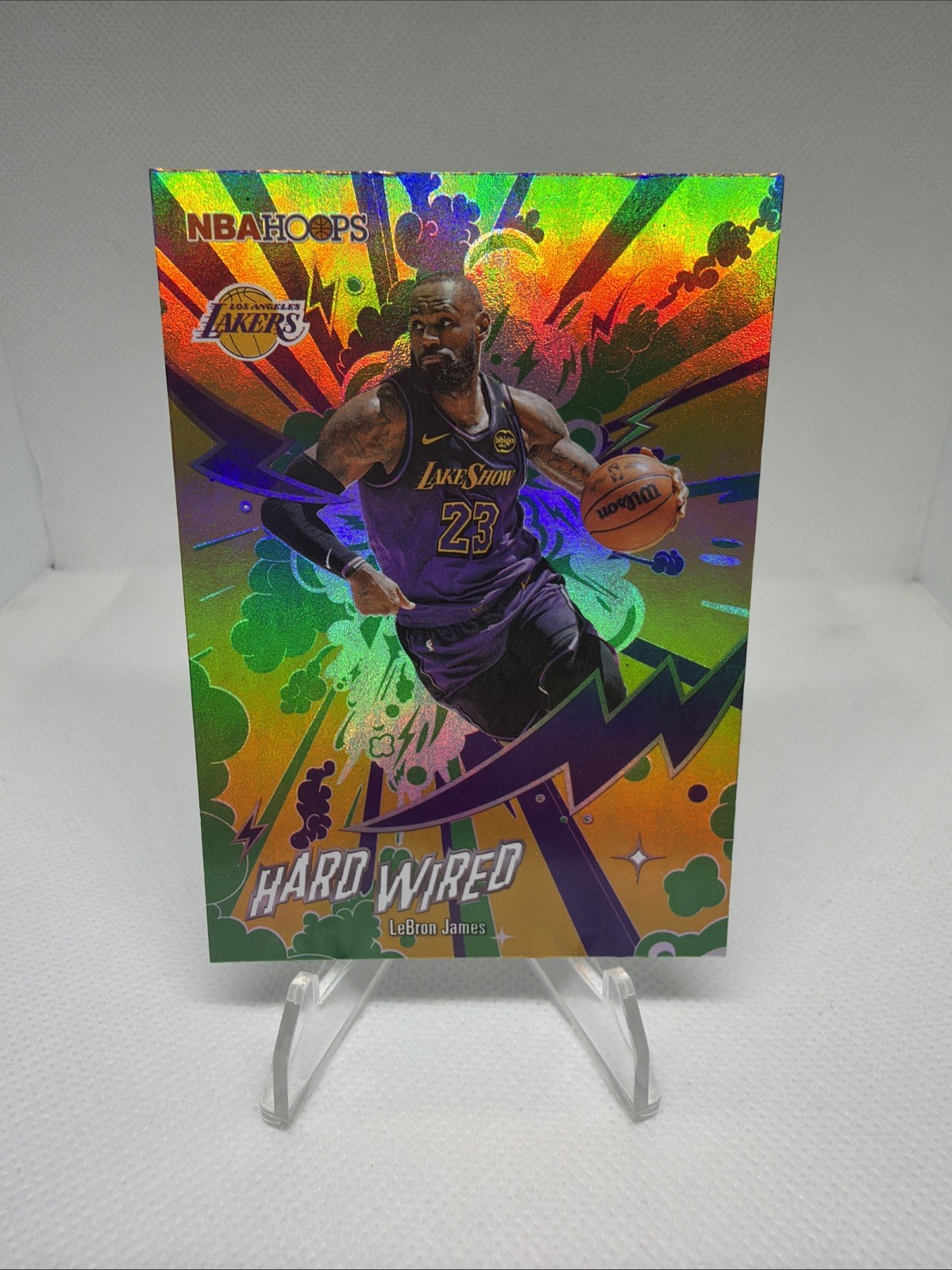 2025/26 Topps NBA HOOPS LeBron James Hard Wired Green Hoops HW-11 LA Lakers