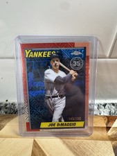 Topps 2025 Update Joe DiMaggio 1990 Chrome Silver Pack Blue Refractor /150