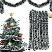Weihnachtsgirlande 10M GrüN Weiß KüNstliche Tannengirlande Deko FüR Weihnachten