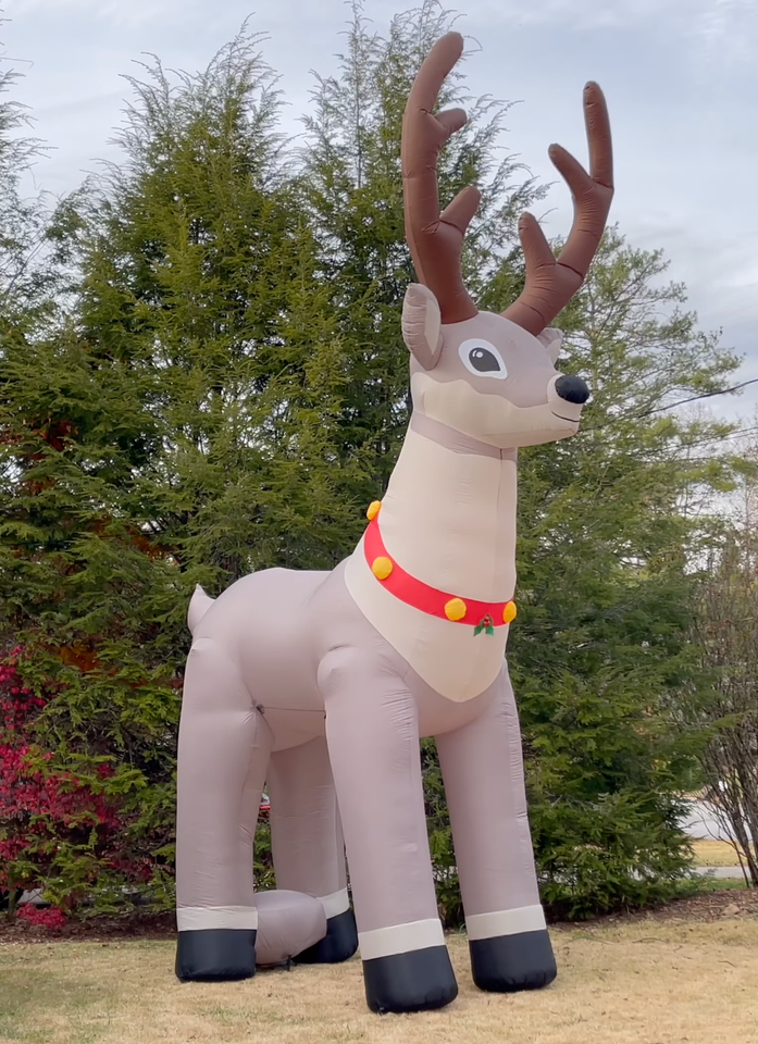 Inflatable Reind 20 FT COLOSSAL REINDEER AIRBLOWN LIGHTED YARD INFLATABLE At Home | eBay