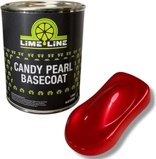 LiME LiNE Apple Red Candy Pearl Basecoat - Full Coverage Candy Look - 1 Pint