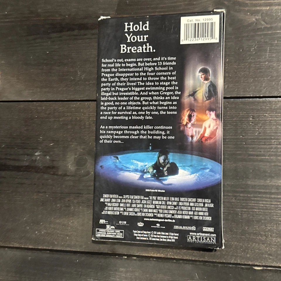 The Pool (VHS, 2002) Horror Slasher - Кристен Миллер - Протестировано - Изображение 2 из 4