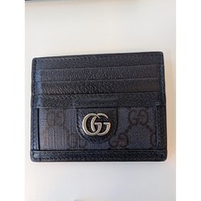GUCCI Ophidia GG Supreme Canvas and Leather Card Case Wallet 100 Authentic
