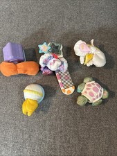 VINTAGE 1988 FISHER PRICE SMOOSHEES Animal Lot Mouse Cat Turtle Elephant Puppy