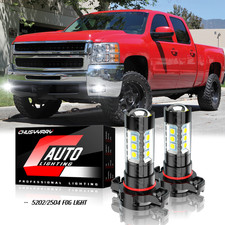2x 6000K 5202 LED Fog Light Bulbs For Chevy Silverado 1500 2500HD 07-2020