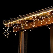100 LED 5.67ft Christmas Icicle Lights for Indoor Outdoor Decoration Warm White 