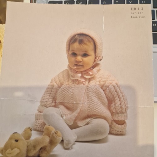 Loweth 1012 Kind Mantel Mütze Handschuhe Strickmuster 16-20" Prem DK Original