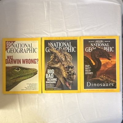 National Geographic Nov 1993 Dec 2004 Jan 2007 Dinosaurs Evolution Illustrated