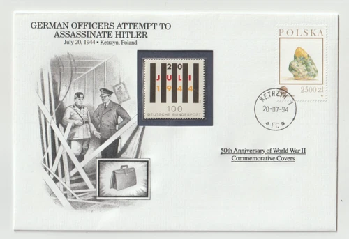 20/7/1994 Poland FDC - WWII - Germany Officers Attempt to Assassinate Hitler #2