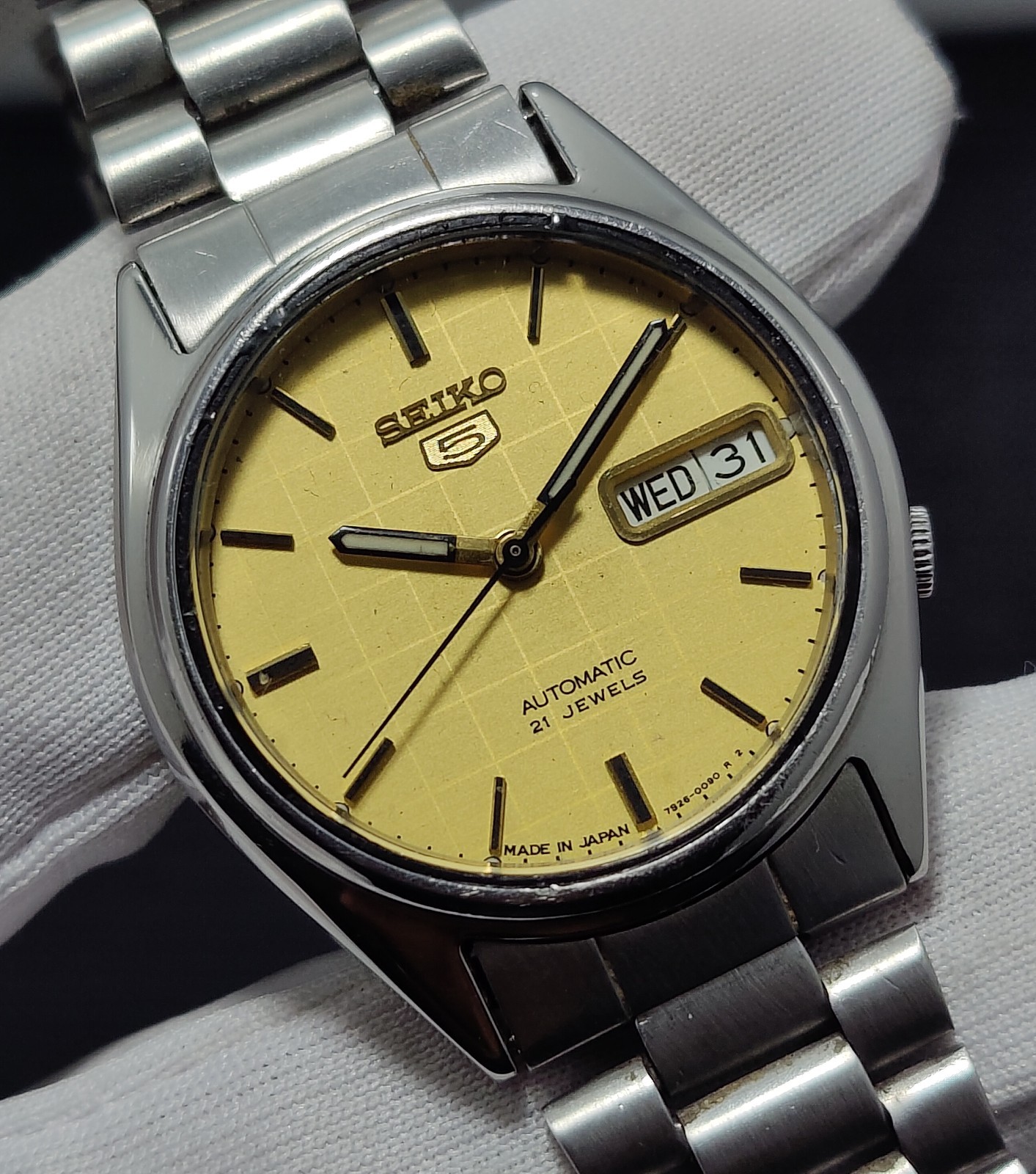 Japan Dial'' Men's ''Checkerboard Seiko Watch Automatic Made 5 7009-6001 Vintage - vintagewatches.pk