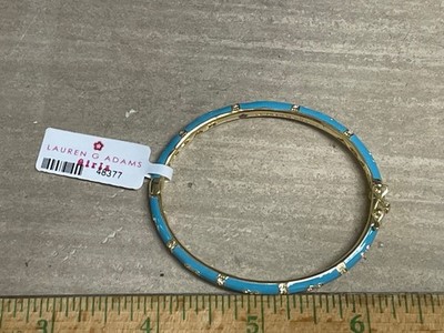 Lauren G. Adam s blue Heart  Bracelet