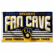 3x5 Foot Milwaukee Brewers Fan Cave Flag Large Banner