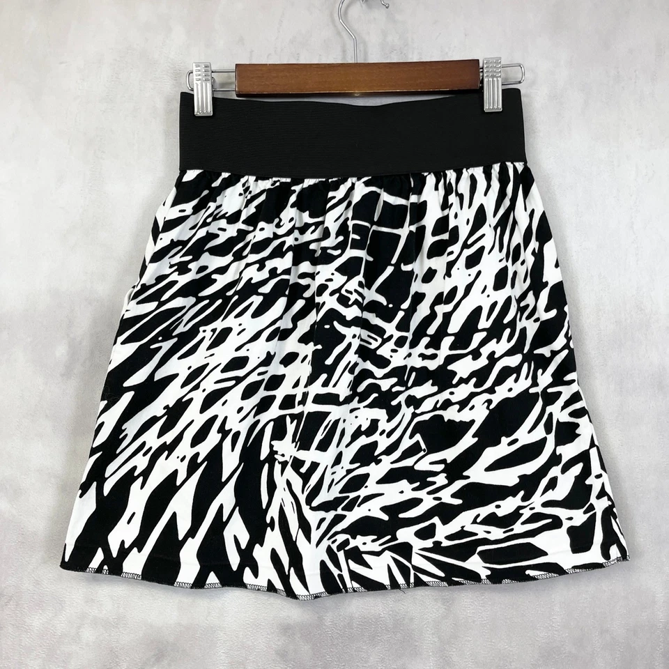 Falda A Byer Mujer Pequeña Negra Blanca Gráfica Mini Algodón Spandex Preppy Y2K Foto 4 de 4