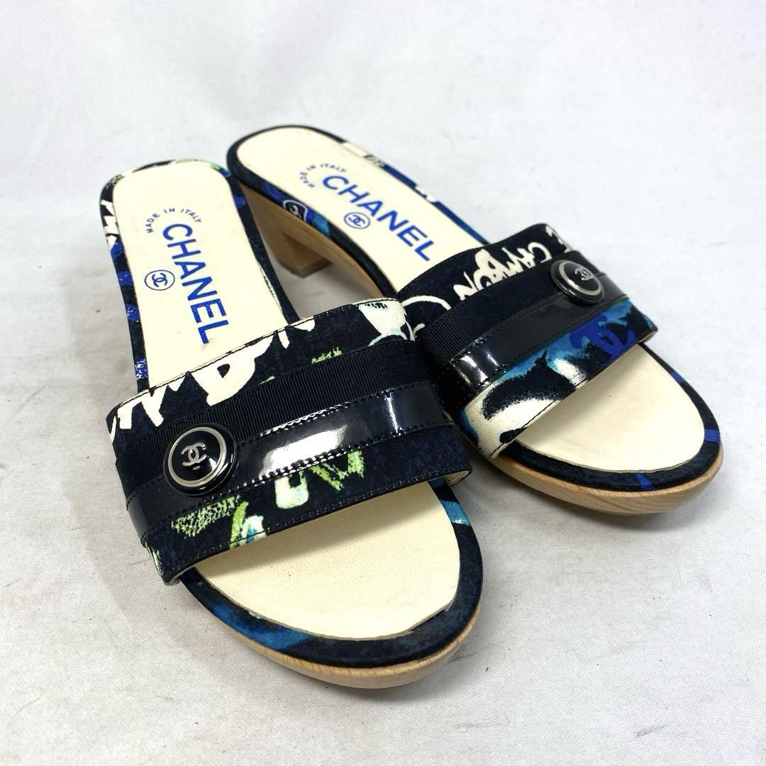 Chanel Mules Sandals Multicolor With Coco Mark Size 34 US About4 For Women