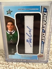2025-26 UD SP GAME USED DRAFT DAY MARKS ROOKIE AUTO PATCH LIAN BICHSEL #/35