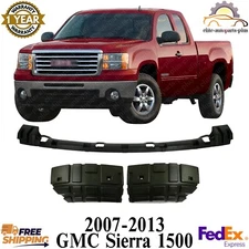 Front Bumper Cover Bracket Center + Support Brackets For 2007-13 GMC Sierra 1500