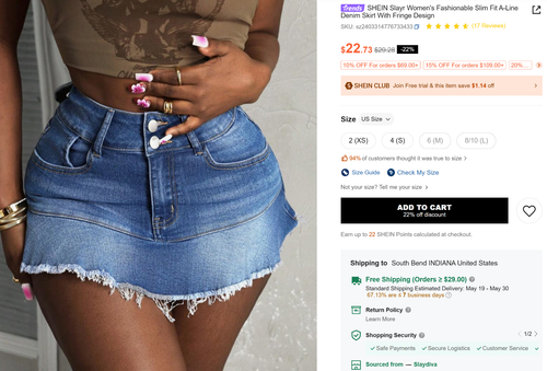 Denim micro mini skirt pleated look stretchy soft flowing flirty size L 26 x 11 - Picture 14 of 14