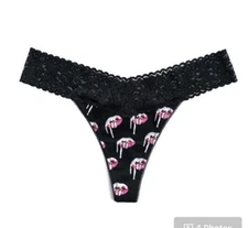 kylie Lace Trim Thong  Brand New One Size