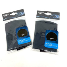 LOT of 2 - SPEEDO Unisex Swim Cap Swimming Latex Black One Size NEW